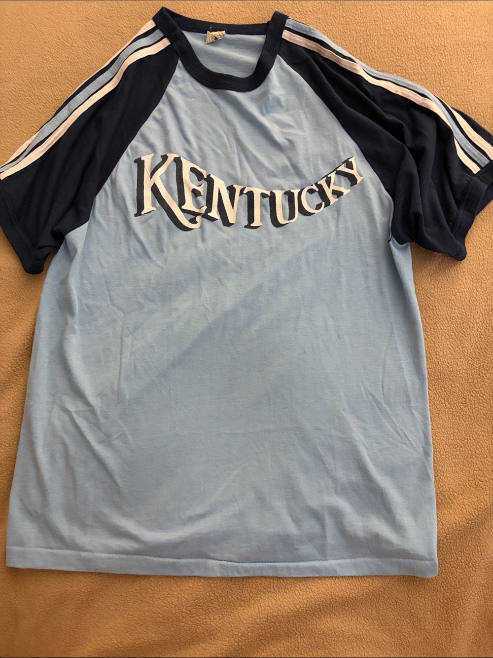 Vintage Kentucky Light Blue & Navy Raglan Unisex Tee